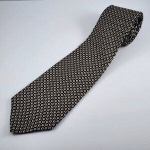 Lauren Ralph Lauren | LRL | 100% Silk Tie | Black/White/Burgundy/Gold
